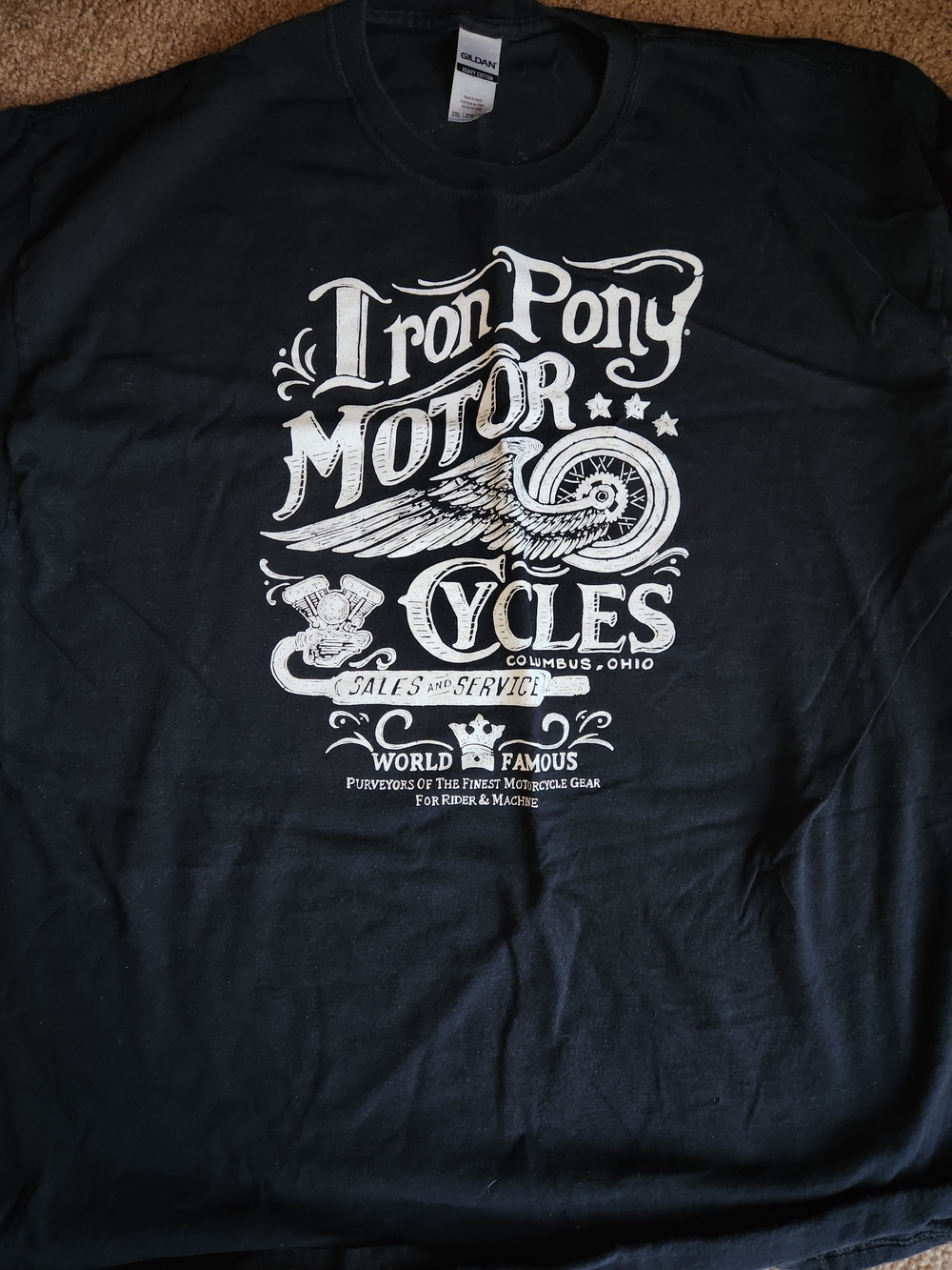 Black Iron Pony Motorcycles Graphic Tee